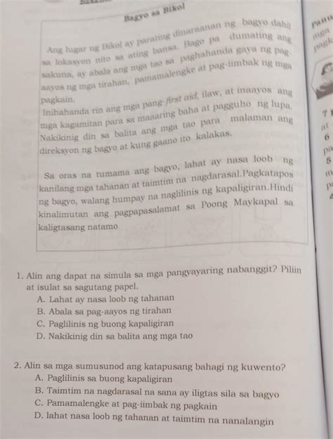 Pasagot Po Nitong Pilipino Ko Pallow Ko Po Kayu Brainly Ph