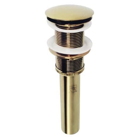 Kingston Brass Coronet Push Pop Up Bathroom Sink Drain In Polished