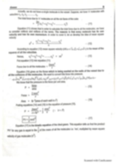 Derivation Of Kinetic Gas Equation 1