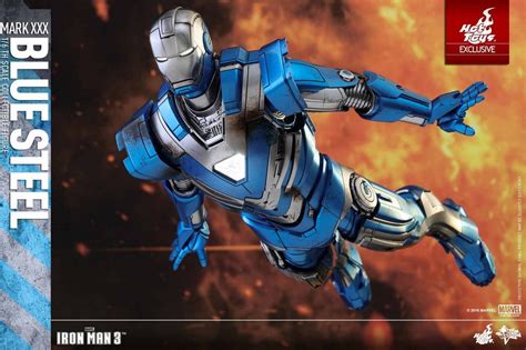 Hot Toys MMS391 Iron Man 3 1 6 Blue Steel Mark XXX Figures