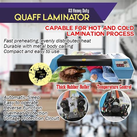 Quaff Laminating Machine A Hot Cold Reverse Heavy Duty Laminator