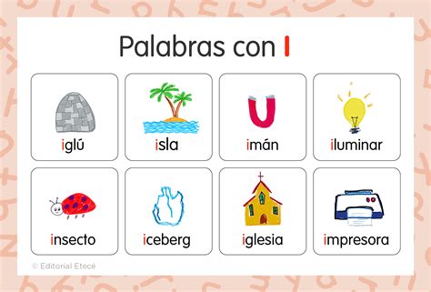 Palabras con G Que empiezan por la letra G para Niños