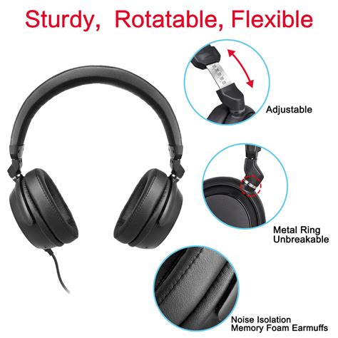 Long Cord Headphones with Extra Extension Cable SIMOLIO SM-906TV ...