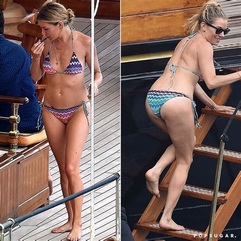 Sienna Miller Zigzag Bikini In Italy Popsugar Fashion