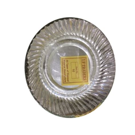 Wrinkle Disposable Silver Foil Paper Plate For Event And Party