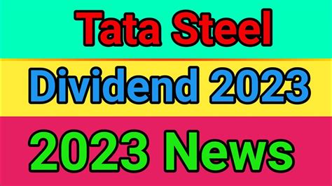 Tata Steel Share Dividend History Tata Steel Share Dividend