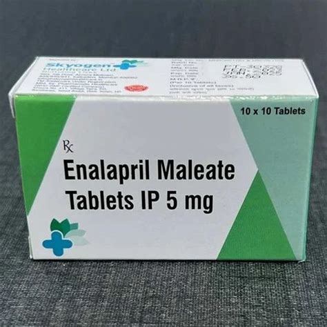 5mg Enalapril Maleate Tablets For Blood Pressure At Rs 365box In Mumbai