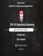 Tutorial Deepfoundation Pdf Mcgill University Department Of Civil