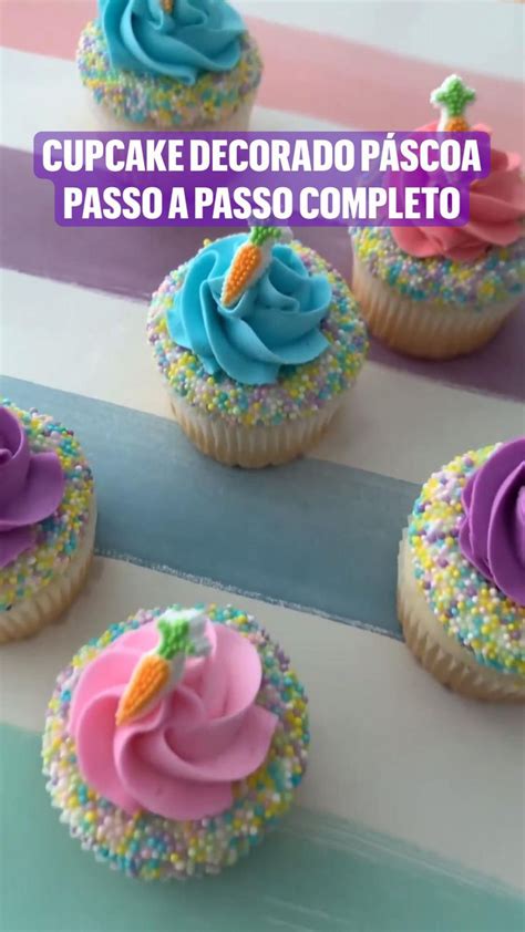 CUPCAKE Decorado PÁSCOA Passo a passo completo Cupcakes