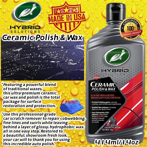 100 Genuine Product Turtle Wax Hybrid Solutions Ceramic Polish And Wax