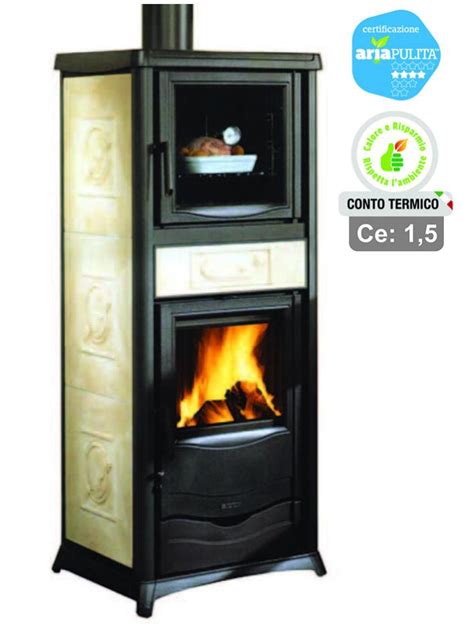 Stufa Rossella Plus Forno Evo 9 1 Kw Liberty Pergamena Conto Termico