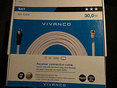 VIVANCO SAT Anschlusskabel Set 110dB 30m EBay