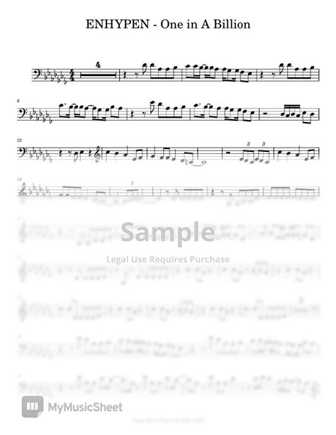 Enhypen One In A Billion Cello Part Sheets By Tomo And Julie