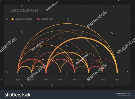 Arc Diagram Elements Infographics On Dark Stock Vector (Royalty Free ...