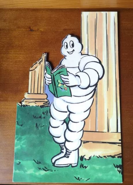 ANCIEN VINTAGE MICHELIN Bibendum en Grèce PLV Carton Publicitaire à