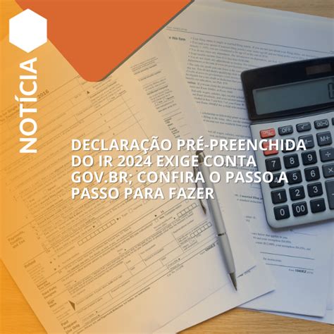 Imposto De Renda Declara O Pr Preenchida Exige Conta Gov Br