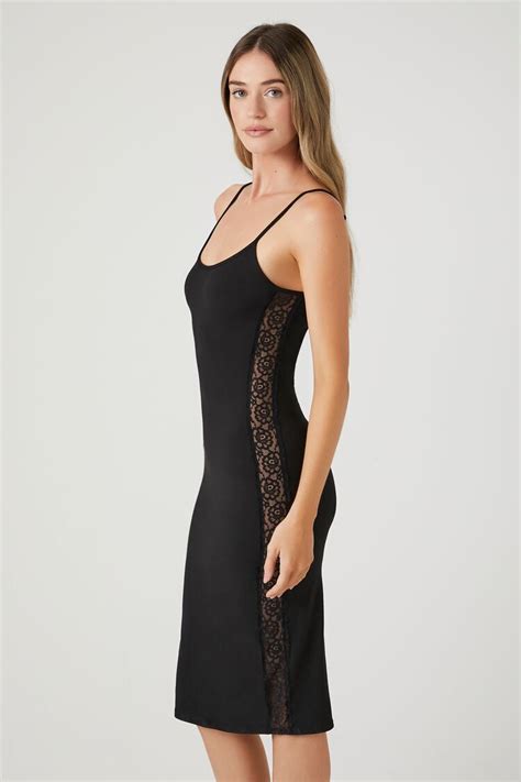 Lace Trim Lingerie Midi Slip Dress Forever Us