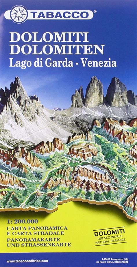 Dolomitas Mapa Pan Ramico Y De Carreteras Plegado Mapas