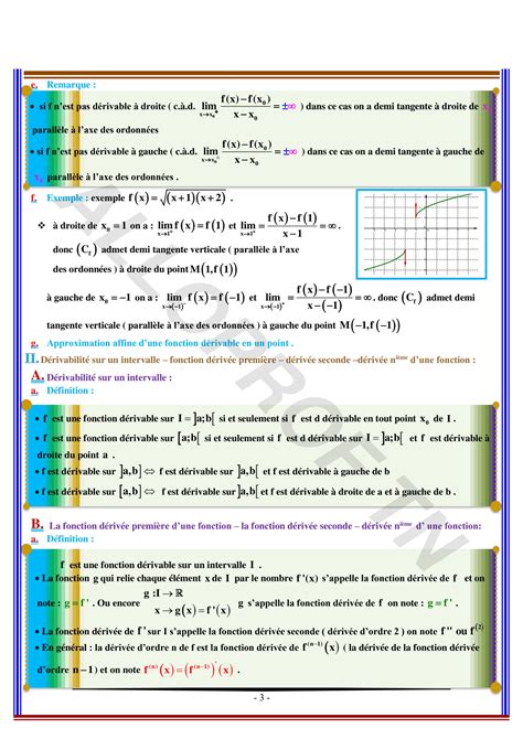 SOLUTION Derivation Et Etude Des Fonctions Cours Studypool