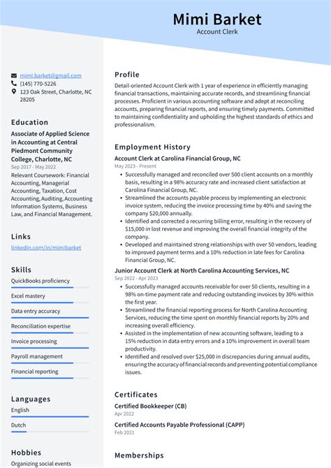 Top 17 Account Clerk Resume Objective Examples ResumeCat