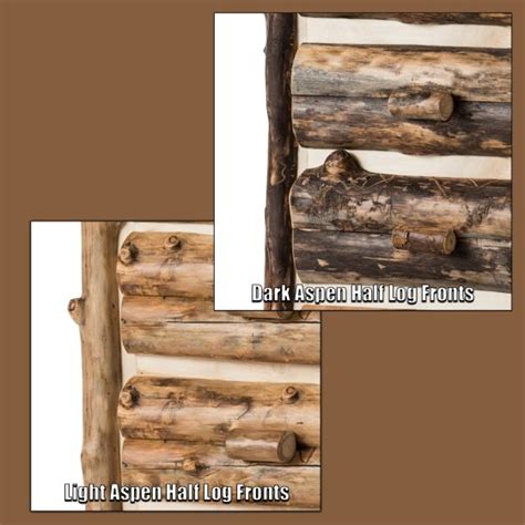 Rustic Aspen Double Metal Insert Log Bed