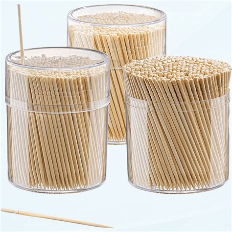 Bamboo Wooden Toothpicks Wood Round Single Point Tooth Picks Walmart