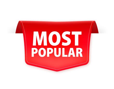 popular red label  ribbon vector illustration  vector