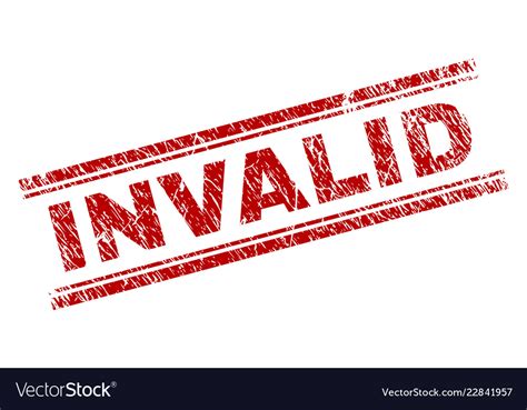 scratched textured invalid stamp seal royalty  vector