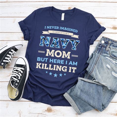 Navy Mom Shirt Navy Mom T Shirts For Sailor Moms Navy Etsy