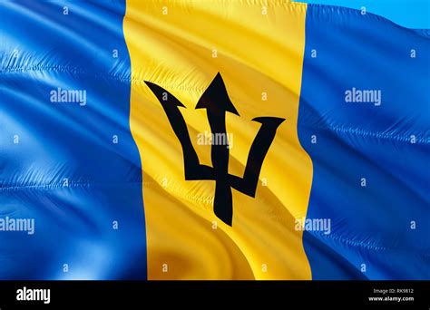 Barbados Flag 3D Waving Flag Design The National Symbol Of Barbados