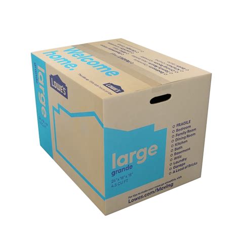 Lowes 24 In W X 18 In H X 18 In D Classic Large Cardboard Moving Box With Handle Holes 1211258