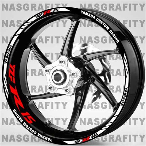 Jual Rim Stiker Velg Yamaha R15 CUSTOM RACING Di Lapak Grosir Moto