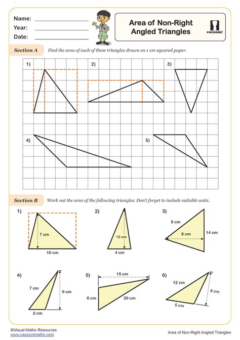 Area of Right Triangles worksheet | Live Worksheets - Worksheets Library