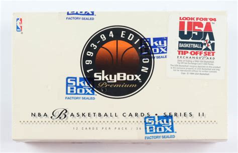 1993 94 Skybox Premium Series 2 Basketball Hobby Box With 36 Packs