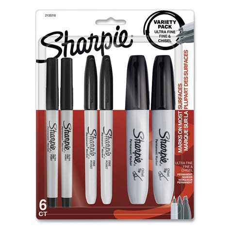 Sharpie® Mixed Point Size Permanent Markers Assorted Tip Sizestypes