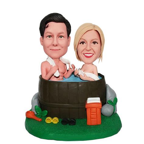 Couple In Outdoor Hot Tub Custom Bobblehead Mydedor Bobblehead And Custom Ts Shop