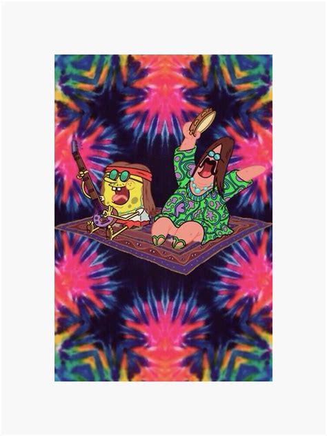 Trippy Spongebob Sticker Sticker For Sale By Karizzle Redbubble