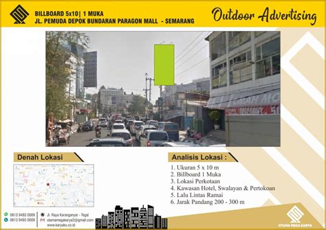 Sewa Titik Billboard Dan Baliho Di Semarang Jl Pemuda Depok Bundaran