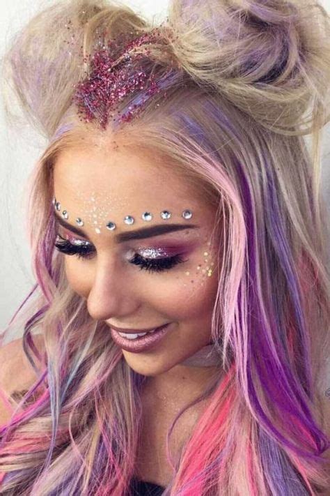 Glitter Rave Rave Makeup Party Makeup Looks Carnival Makeup