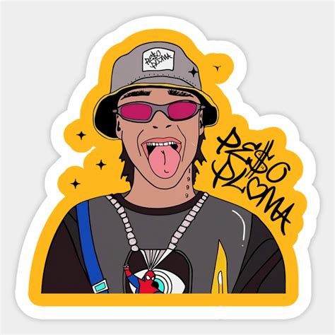 Rapper Peso Pluma Sticker | Illustration art, Funny stickers, Custom ...