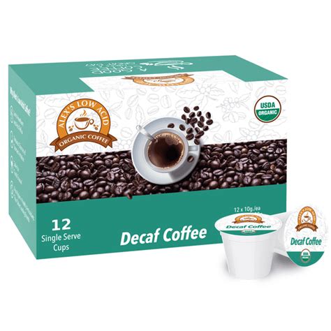 Alexs Organic Low Acid Decaf Coffee K Cups