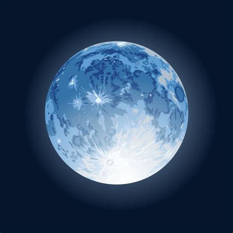 Lua Cheia No C U Noturno Estrelado Azul Ilustra O Stock Ilustra O