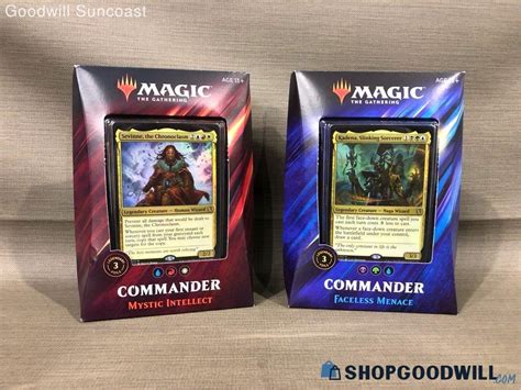 Sealed Magic The Gathering Commander Mystic Intellect Faceless Menace