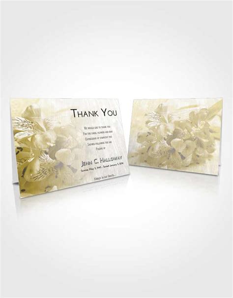 Obituary Funeral Template Gatefold Memorial Brochure Harmony Floral