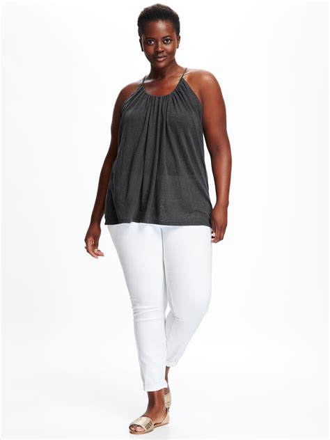 Suspended Neck Linen Blend Plus Size Cami Old Navy