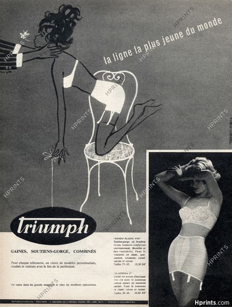 Triumph Lingerie 1960 Dane Gibbs Girdle Bra Advertisement