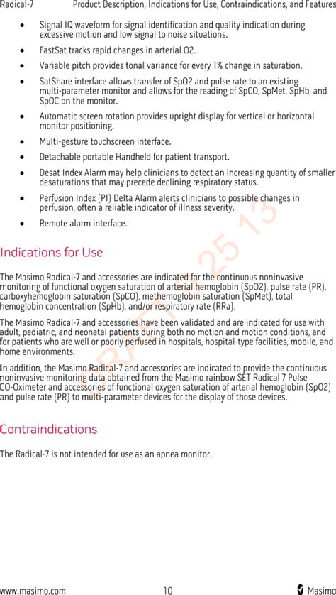 Masimo Radical Radical User Manual Radical