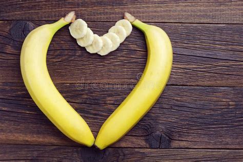 Bananas in shape of hearts stock image. Image of space - 54296101