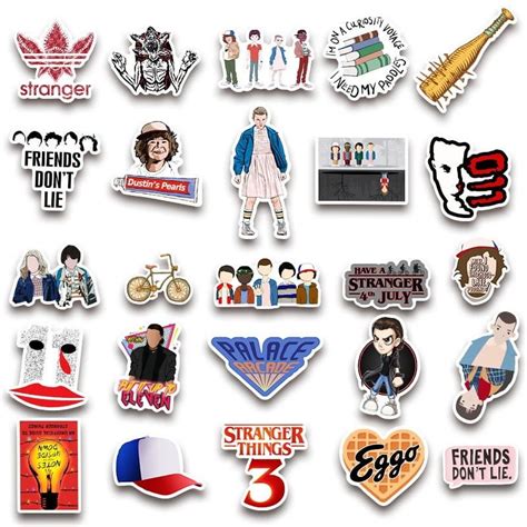 Stickers Strangers Things Lot De Array Cr Er Son T Shirt