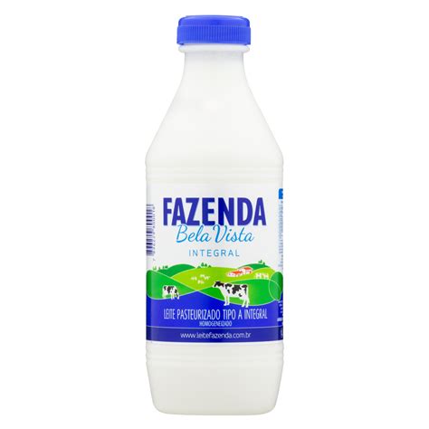 Leite Pasteurizado Fresco Tipo A Integral Fazenda Bela Vista Garrafa